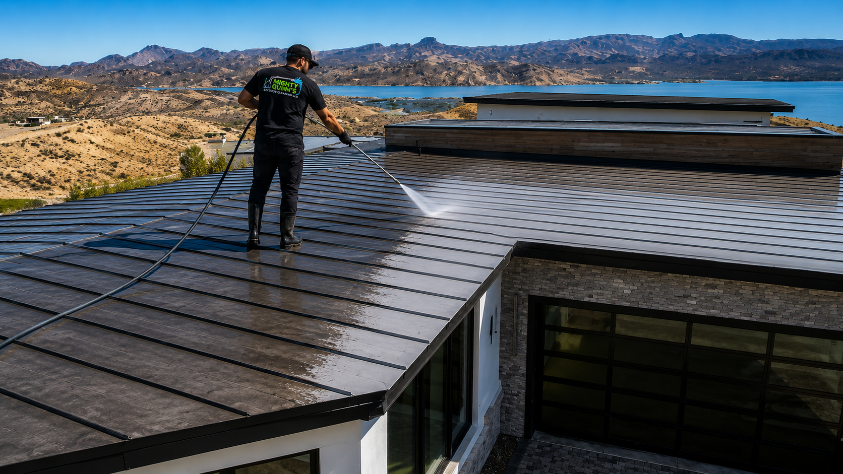 Roof soft washing showcase
