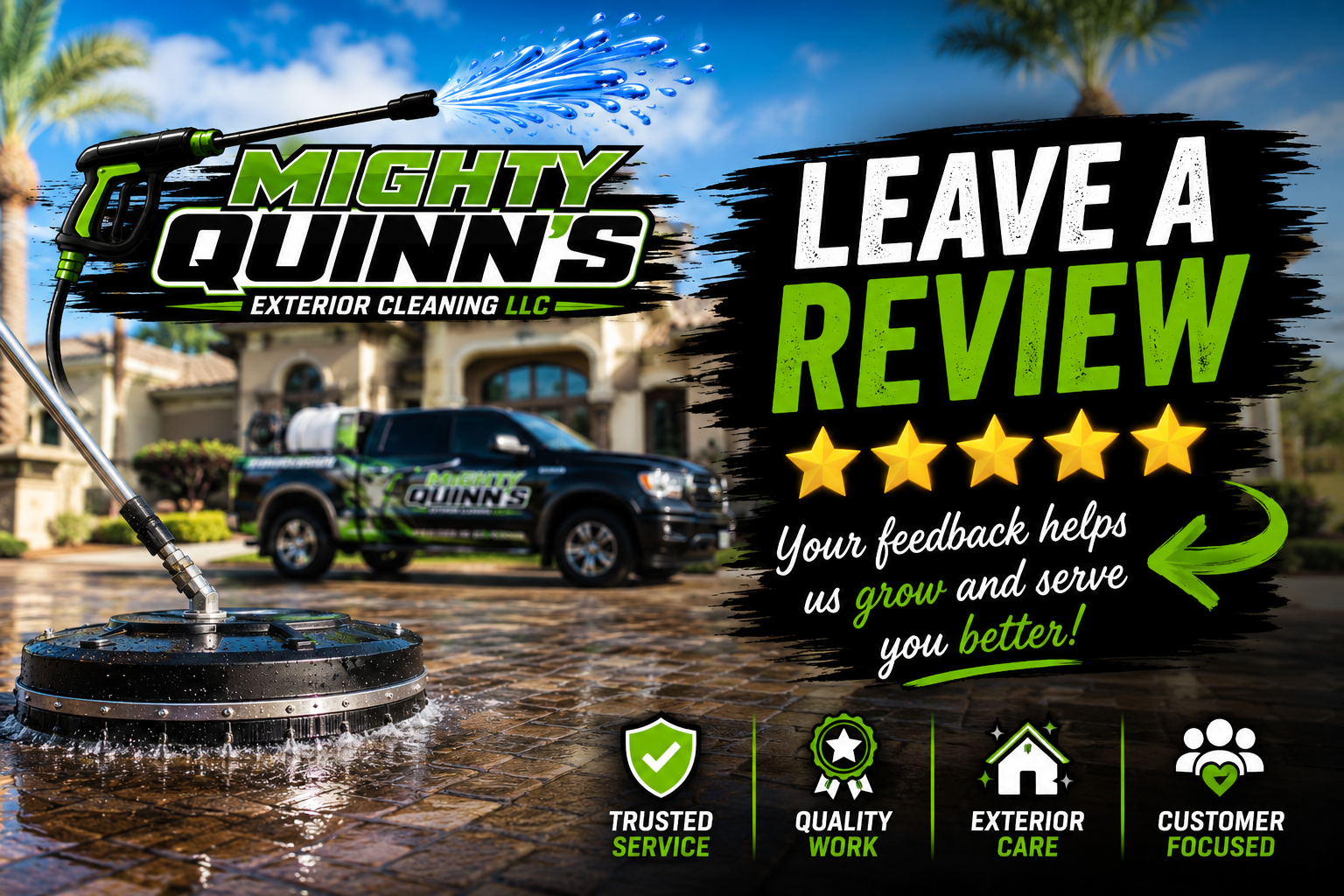 Leave a review showcase