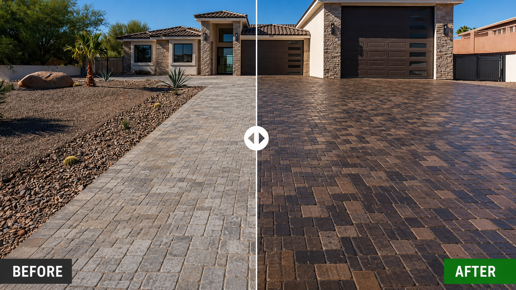 Paver restoration and sealing showcase
