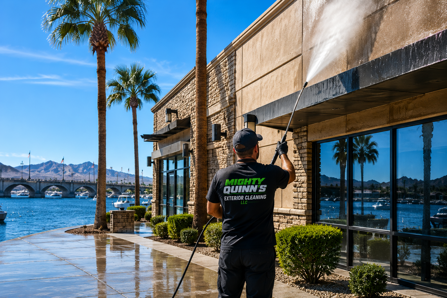 Commercial pressure washing and exterior cleaning