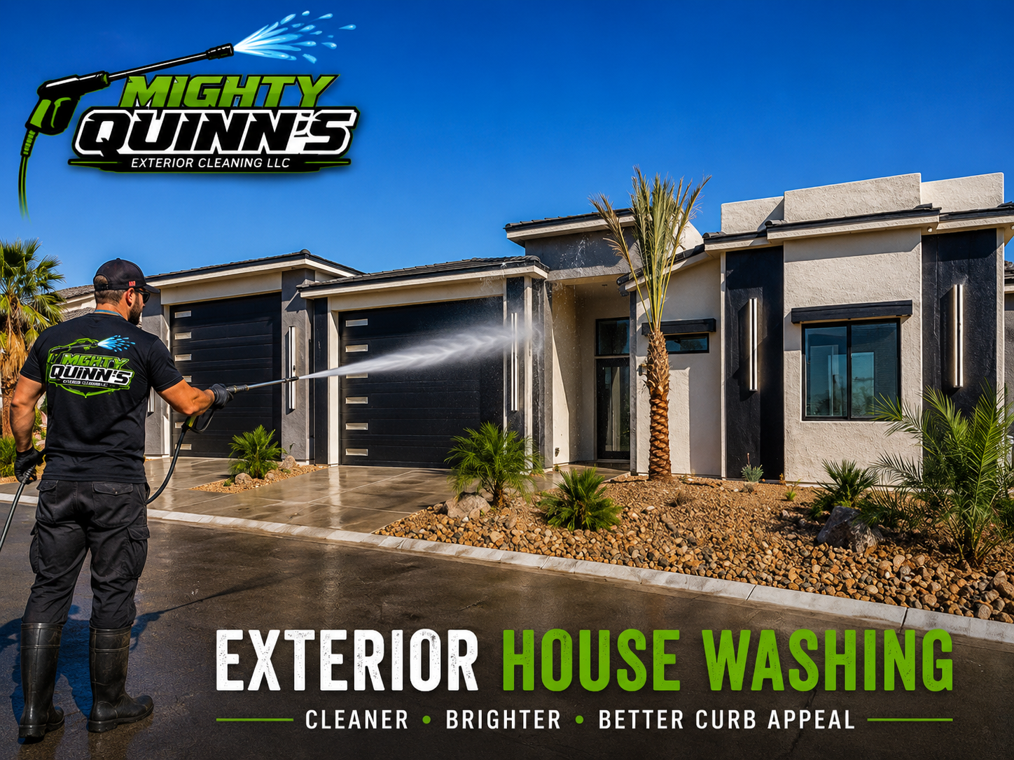 Exterior house washing showcase